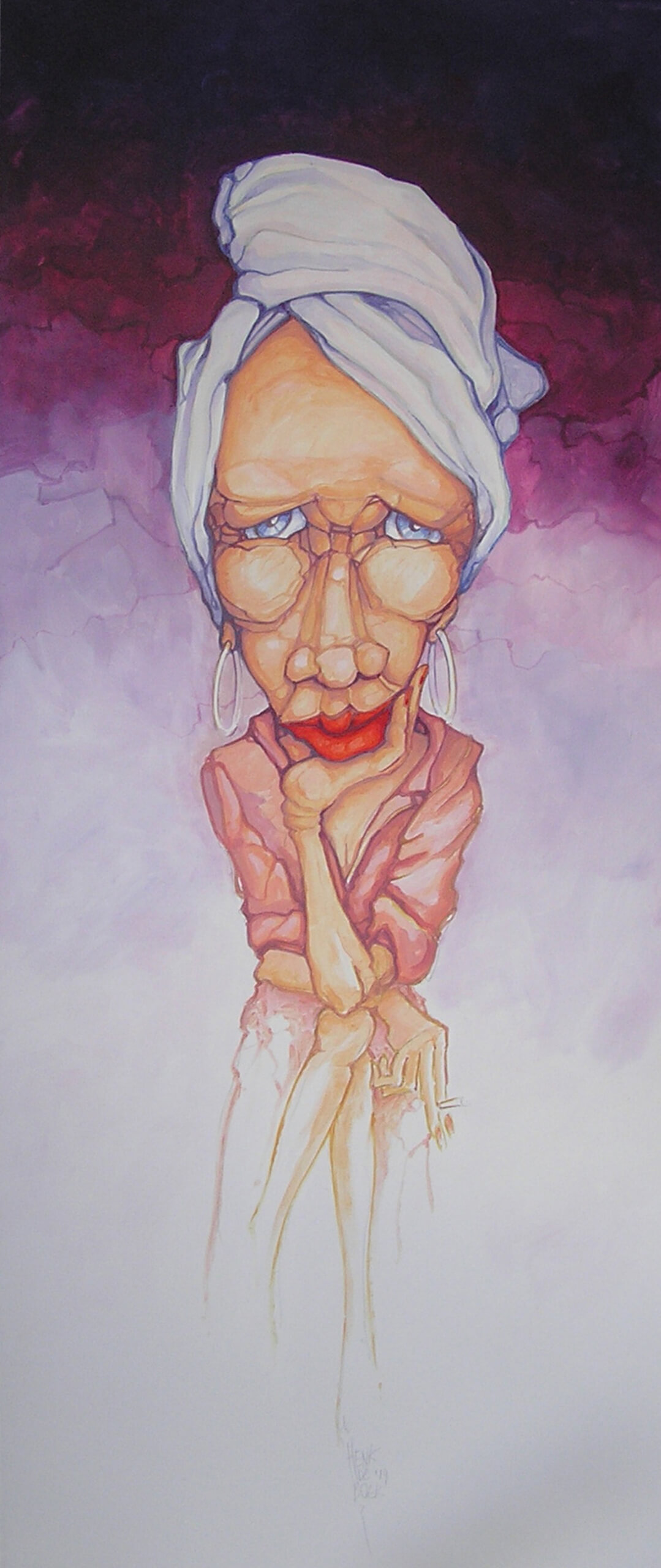  acryl - Frou en sigret 